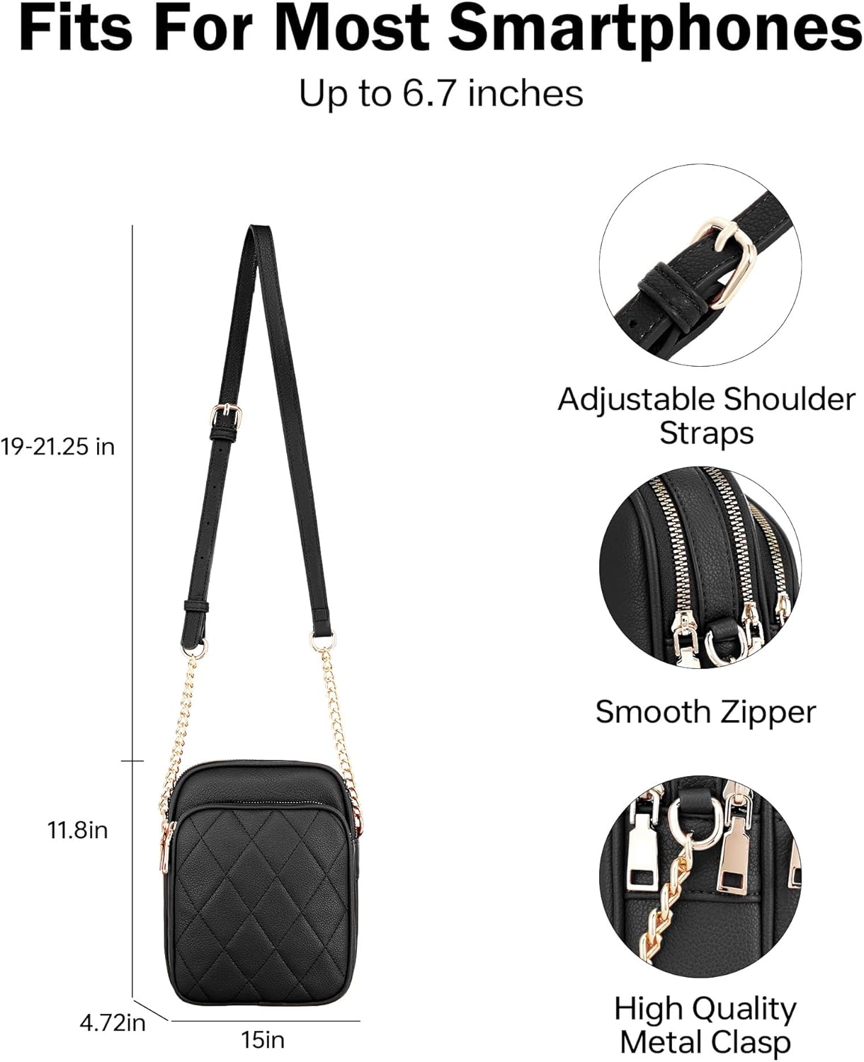 Crossbody Purses for Women Crossbody Phone Purse Small crossbody bag with multi pocket