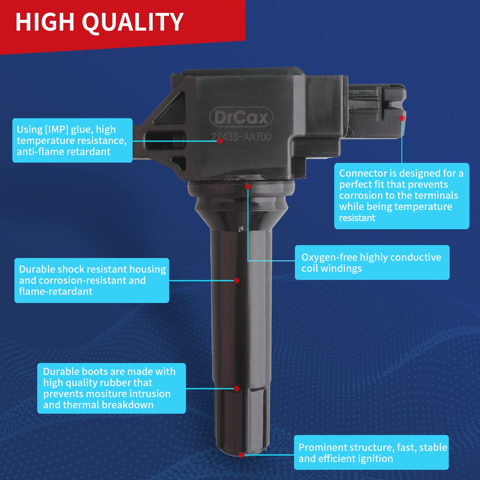Amazon.com: DrCax OEM Ignition Coil UF747 Compatible with