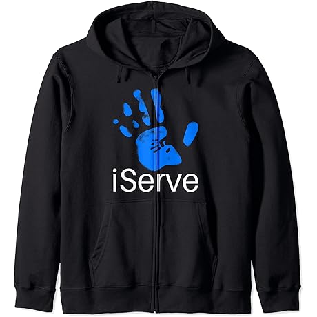 iServe with Hand Print Art T-Shirt Zip Hoodie: Express Yourself with Purpose