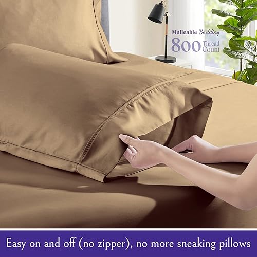 Miniatura 4 de Juego de sábanas de 4 piezas, 66 x 80 pulgadas, súper Queen, sábanas de cama de RV para cámper, caravanas y remolques de viajecunacama de invitados