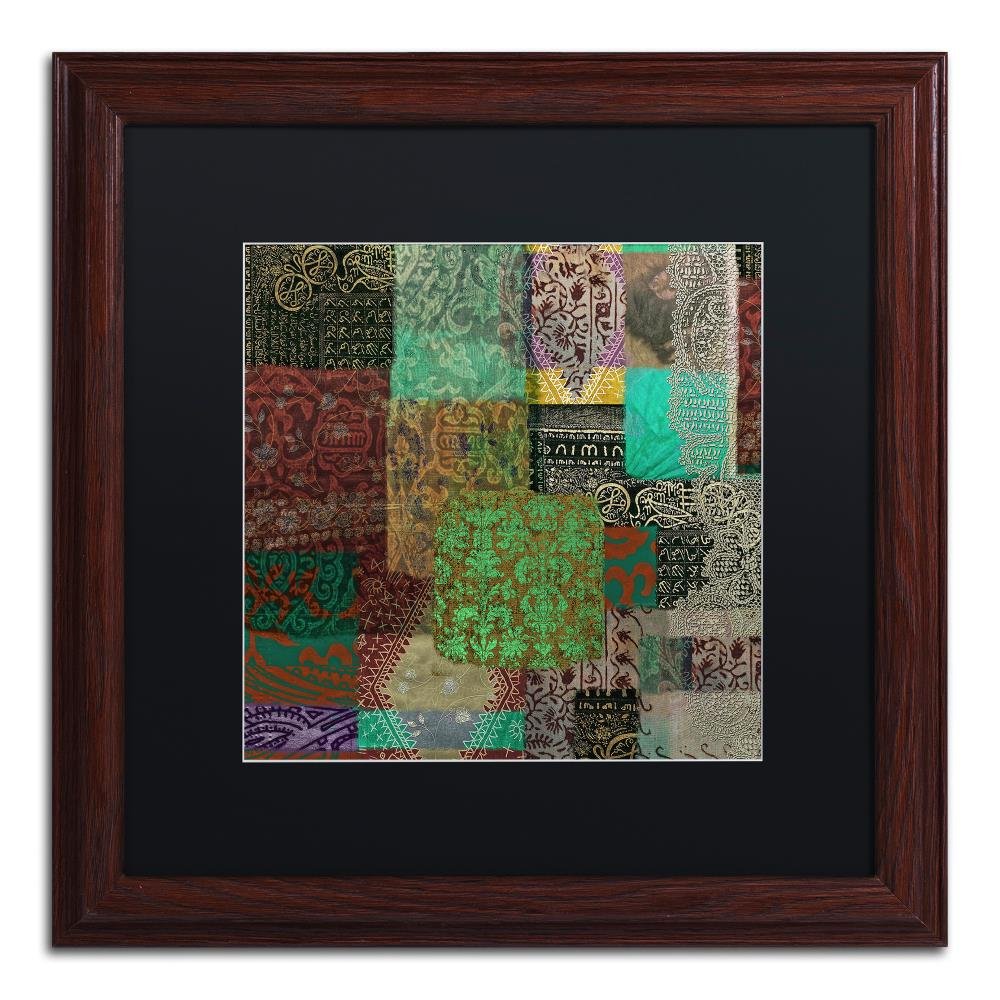 Afrikan Batik III by Color Bakery, Black Matte, Wood Frame 16x16-Inch