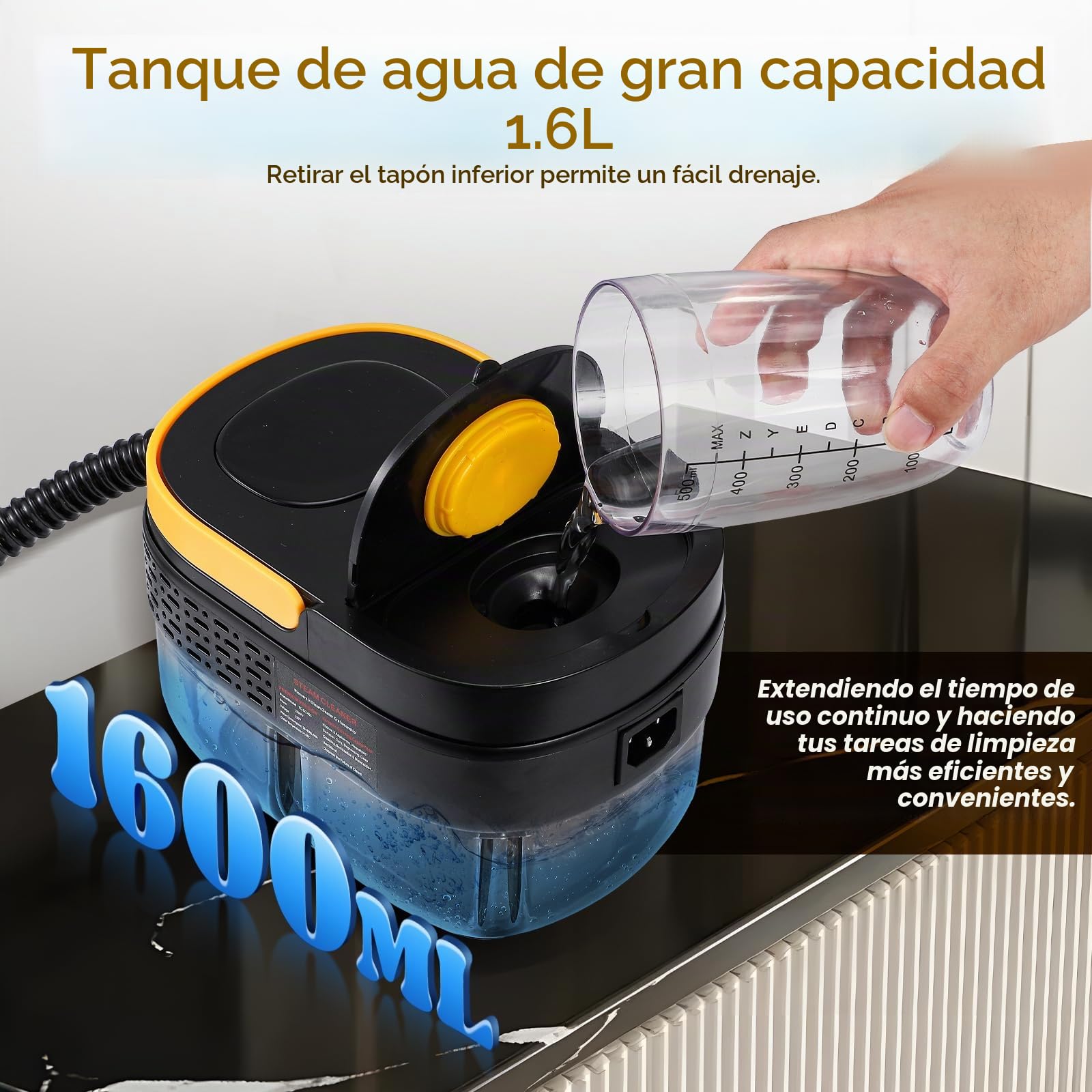 Moongiantgo Limpiador a Vapor Portátil a Alta Temperatura&Presión 1500W