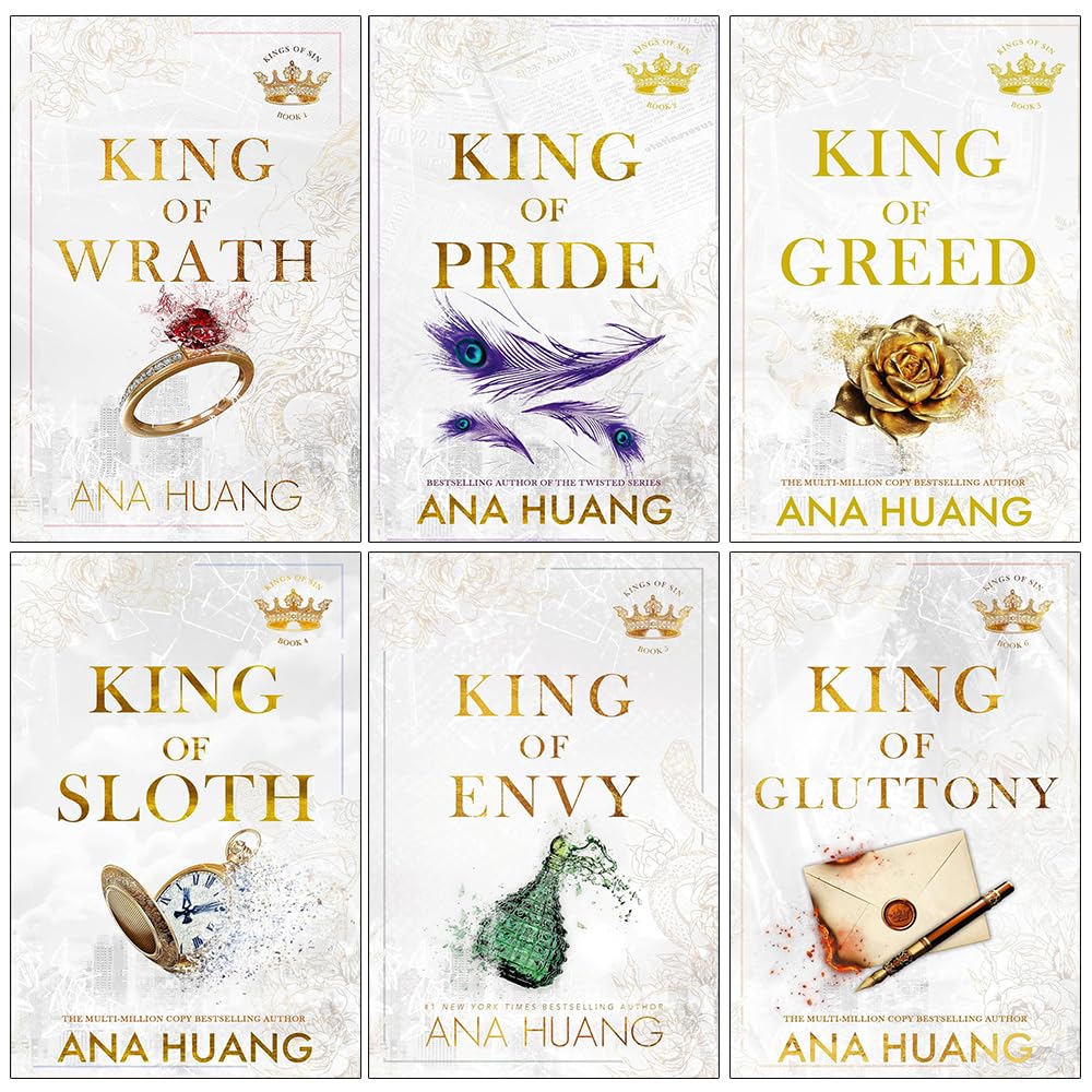 Kings of Sin Series 6 Books Collection Set By Ana Huang (King of Wrath, King of Pride, King of Greed, King of Sloth, King of Envy & King of Gluttony)