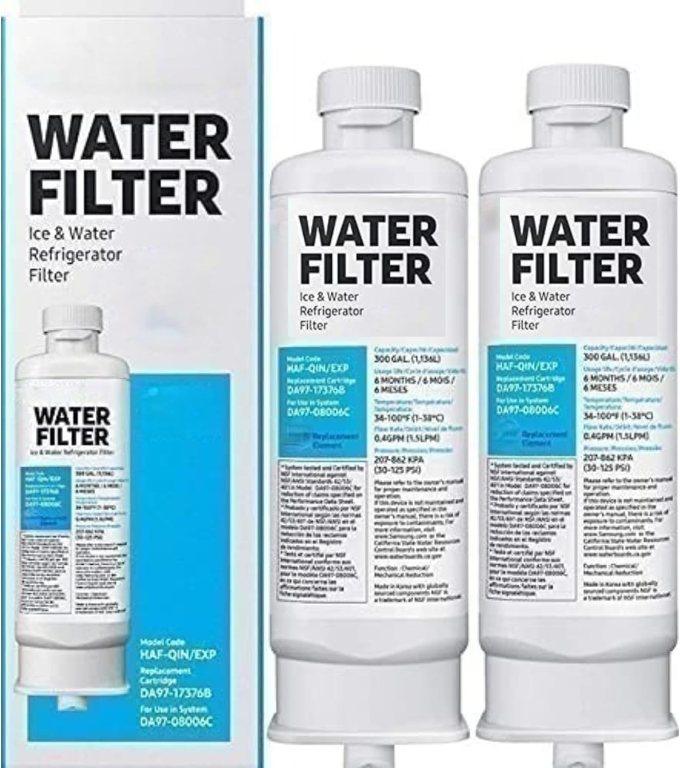 DA9717376B Replacement for Samsung Refrigerator Water Filter HAFQin/EXP, DA9717376B, DA97