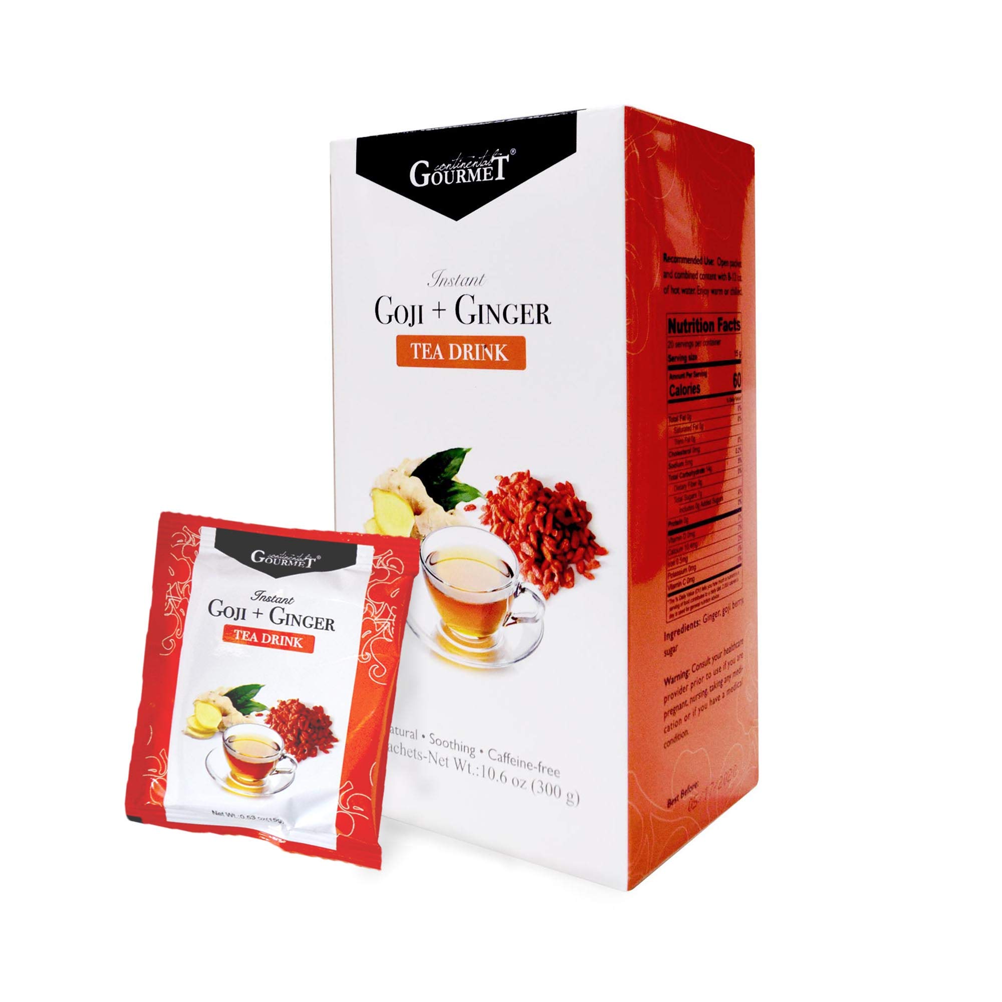 Instant Gogi+Ginger Tea Drink (2 boxes) 枸杞姜晶茶