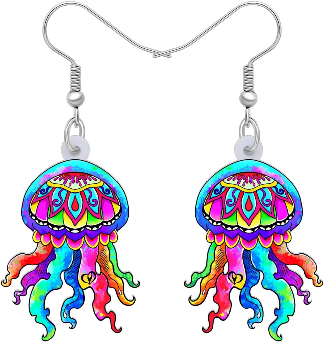 Acrylic Cute Crab Turtle Octopus Jellyfish Ocean Animals Dangle Drop Earrings for Women Girls Ocean Jewelry Gifts for Women Charms