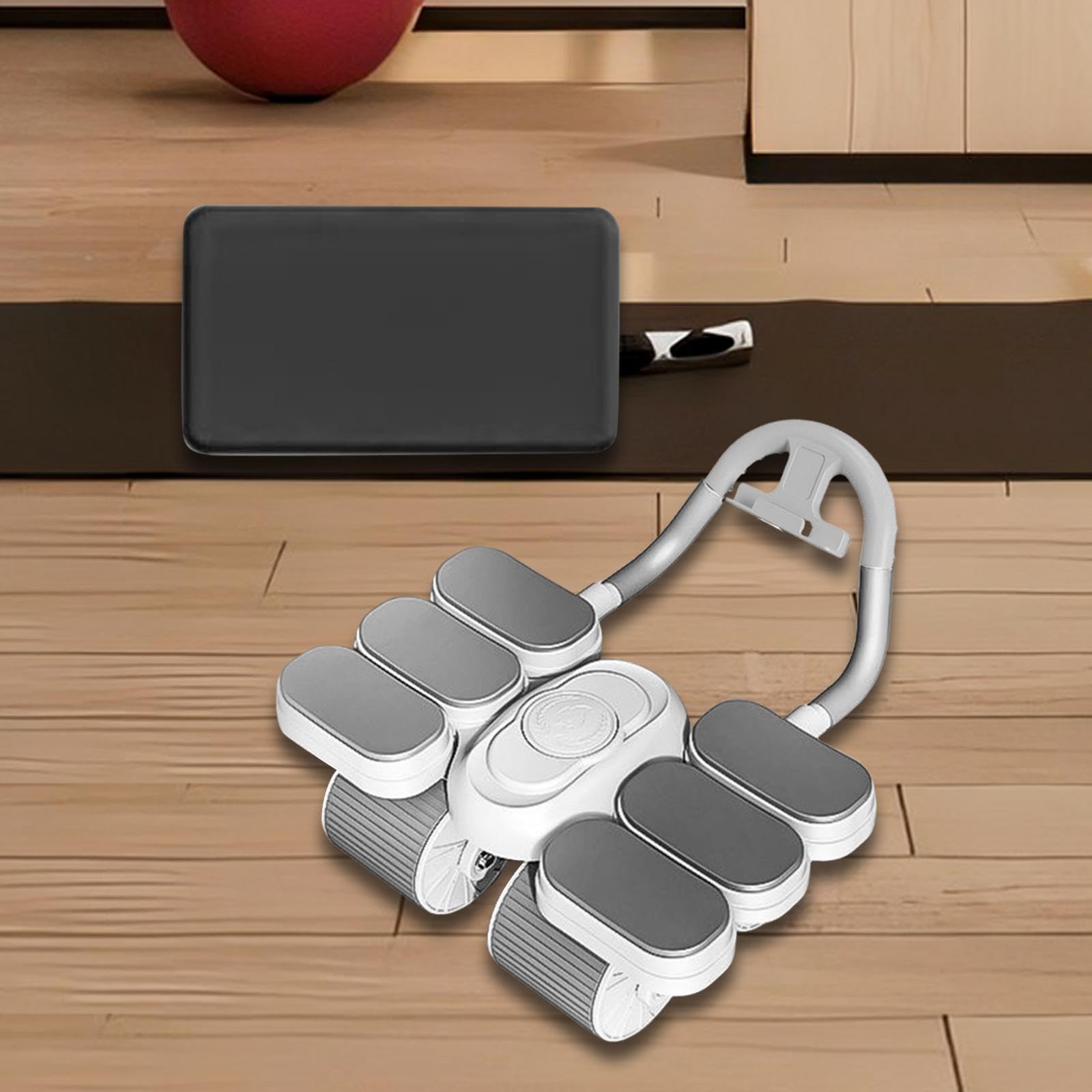 KESOTO Máquina de Abdominales con Rodillo para Ejercicios, Silenciosa, con Ruedas Anchas Y Automático, con Alfombrilla para Rodillas para Gimnasio en