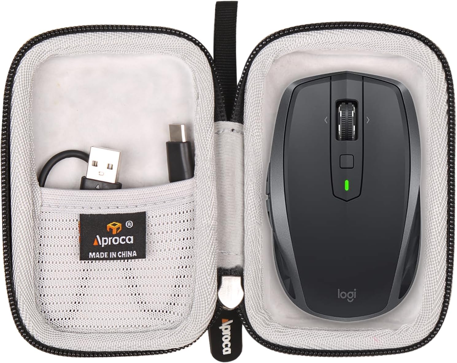 Black Portable Hard Storage Case, for Logitech MX Anywhere 3S / MX Anywhere 3 / Anywhere 2 Compact Performance Mouse