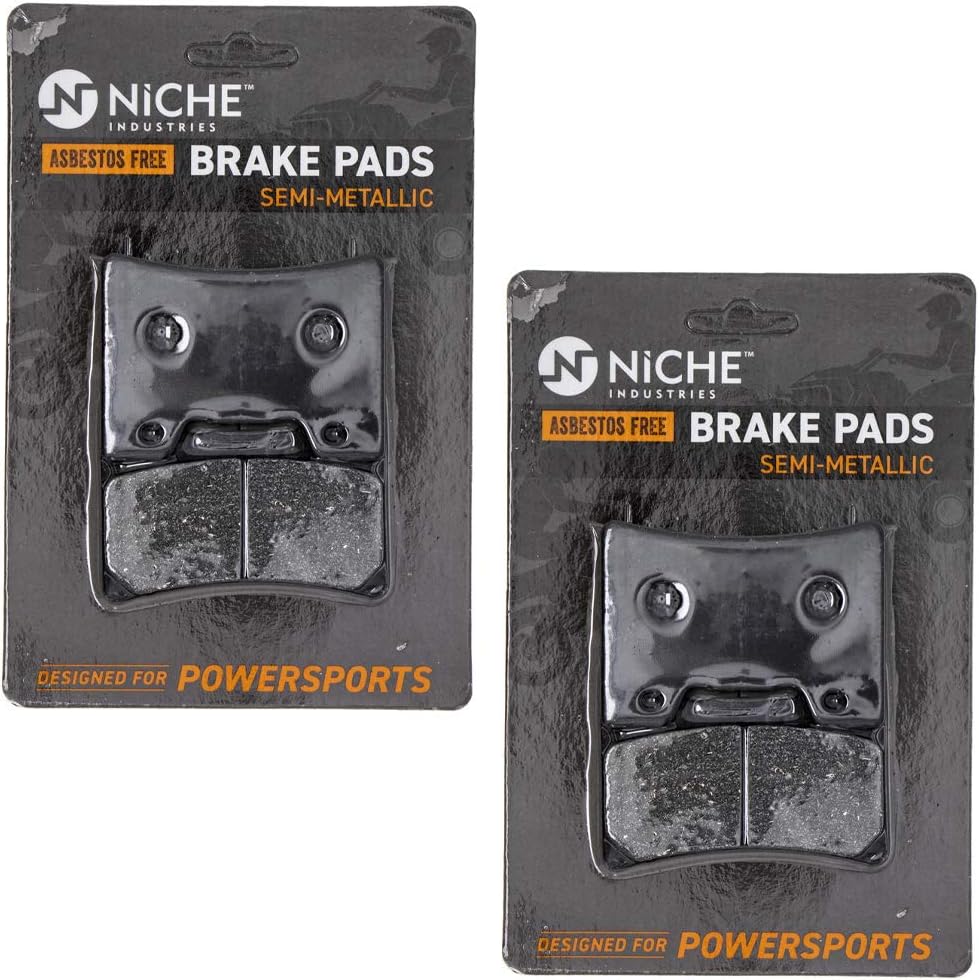NICHE Brake Pad Set for Yamaha YZF600R FZR1000 FZR600R VMAX 1200 3GM-W0045-03-00 Front Semi-Metallic 4 Pack
