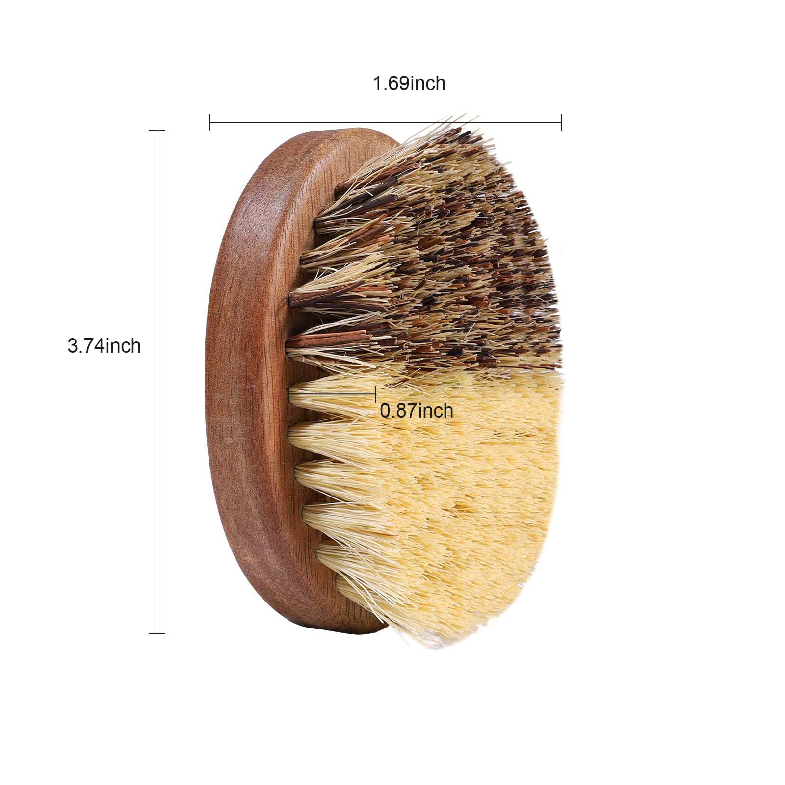 Fruit & Vegetable Cleaning Brush Set - Acacia Wood -2