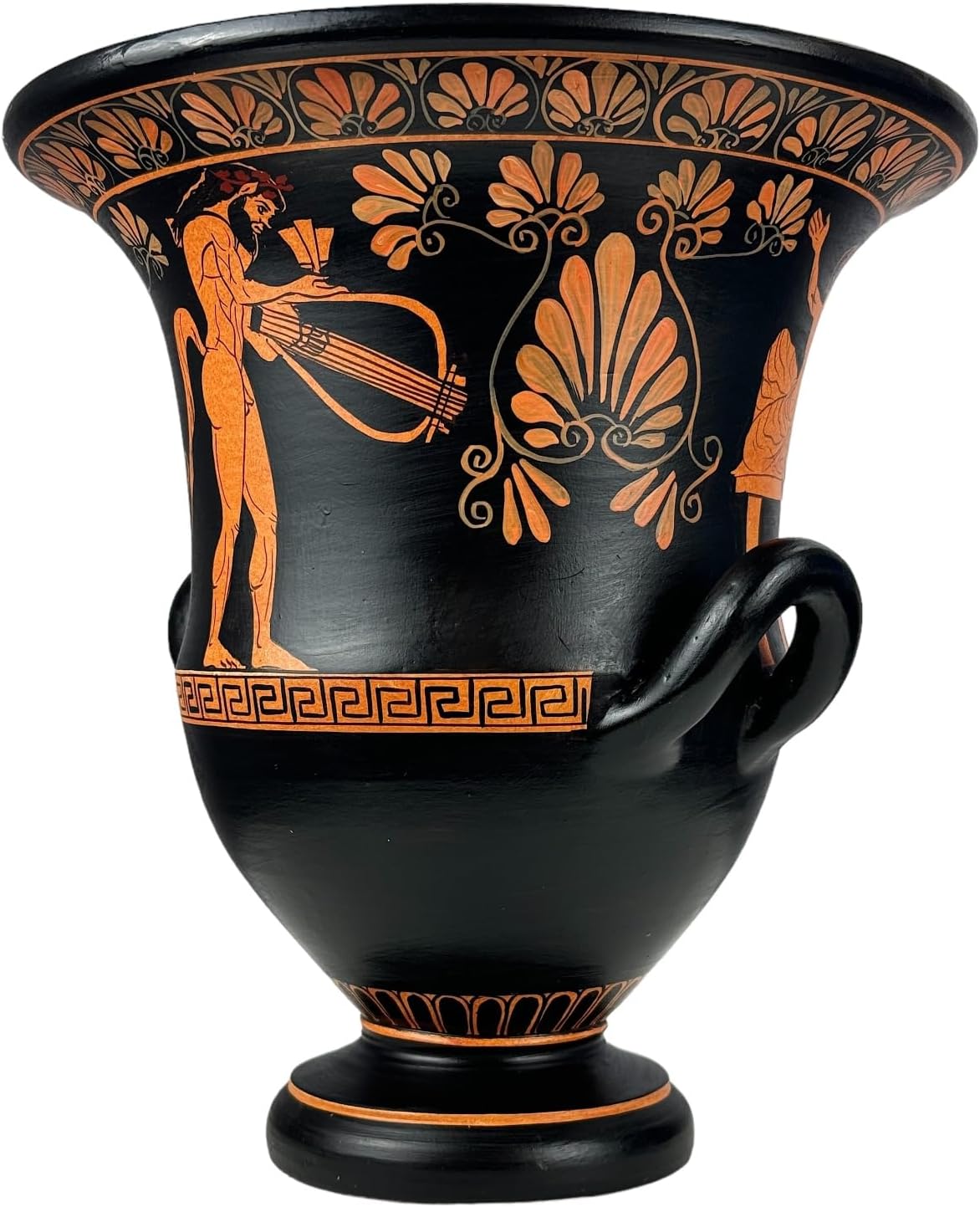 Symposium Krater Musician Female Satyr Ancient Greek Roman Pottery Vase Art