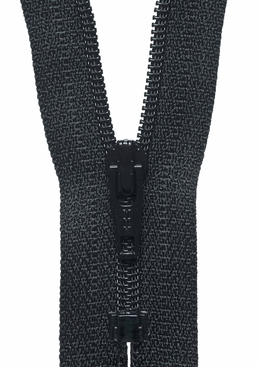 YKK Coil Zip, No. 580 Black, 20 cm Length