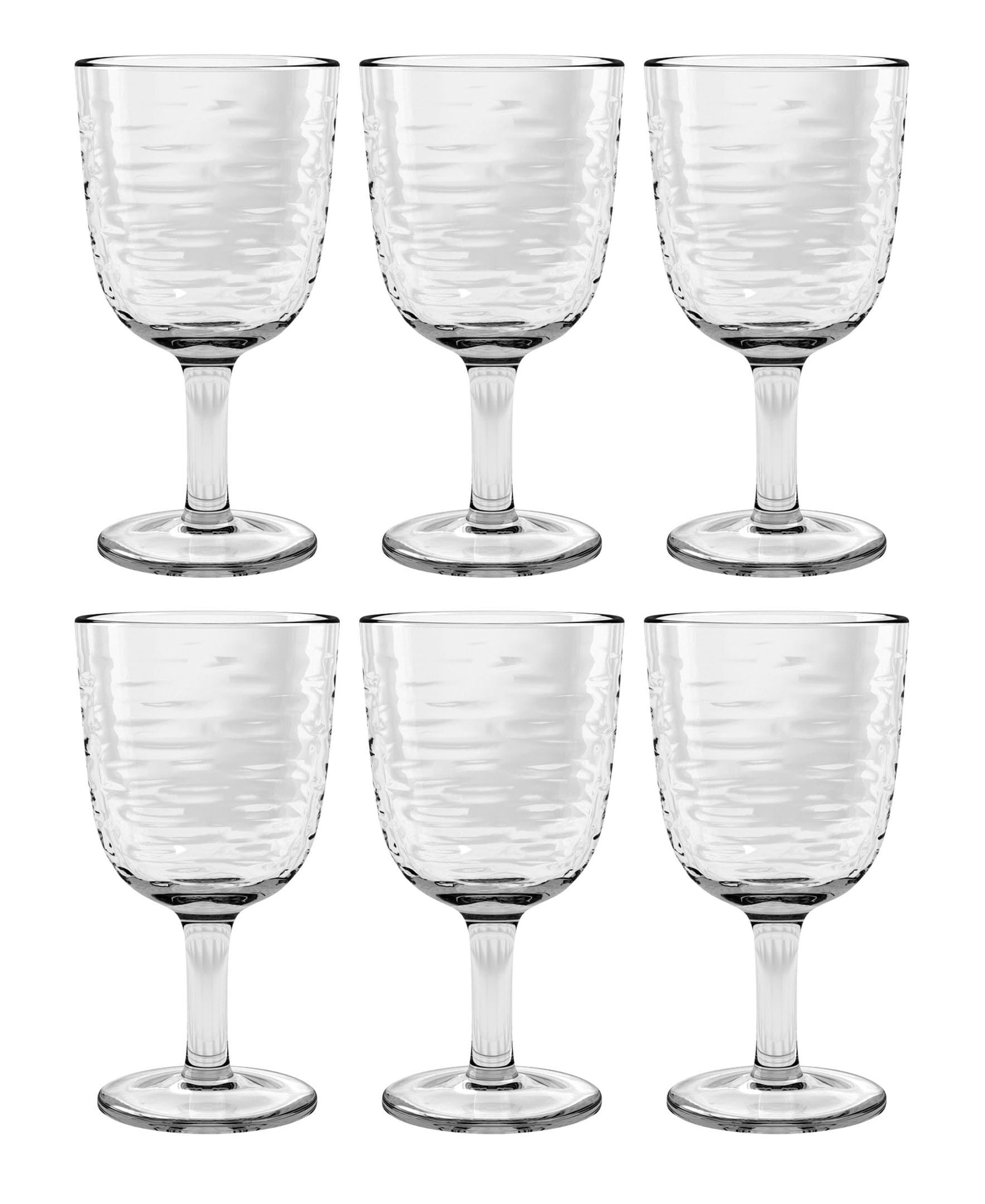 Vasos irrompibles contra accidentes TarHong Foundry set de 6 piezas transparentes de 13.5 oz