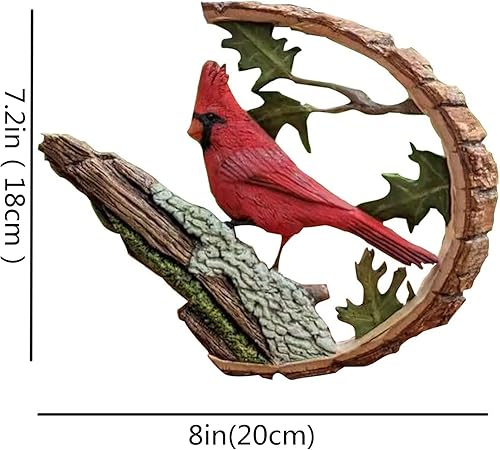 Miniatura 6 de Carving de madera cardenal hecho a mano, "Cardinals Appear When Angels are Near", diseño de estatua de trabajo original, escultura de animales