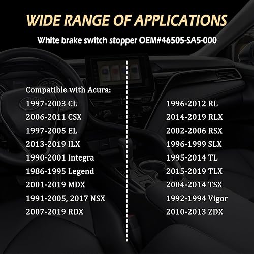 Miniatura 6 de 8 almohadillas de freno de freno de automóvil, tapón de interruptor de freno de goma para reparar la luz de freno automotriz, tapón de almohadilla