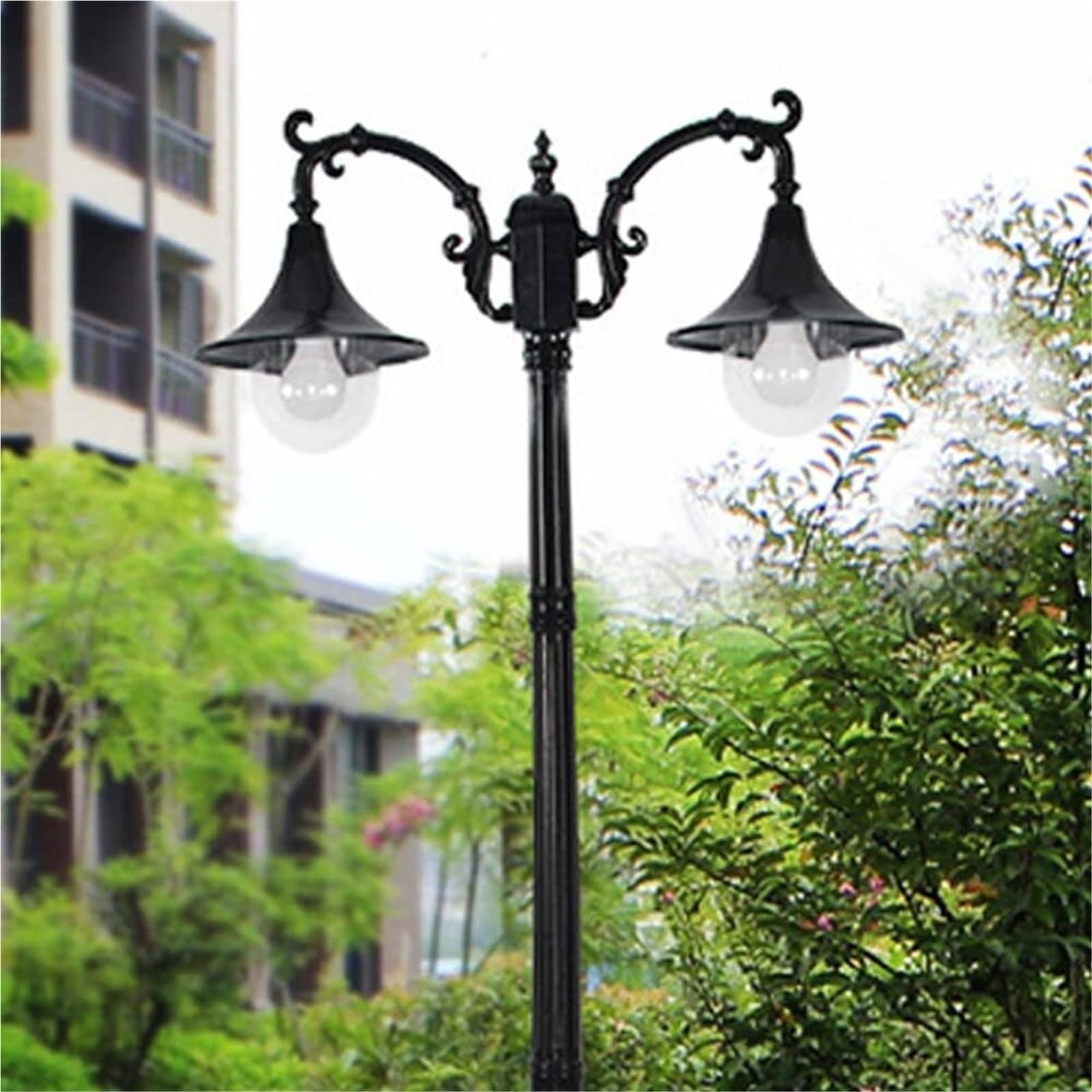 QUSYZD Solar Post Lights Outdoor Lamp Post Light, Lamp Post Lights Outdoor,230Cm 90.55In Outdoor Garden Pillar Post Light Aluminum Path Pillar Lamp Waterproof Ip65 Street Light,Black-230CM(90.55in)