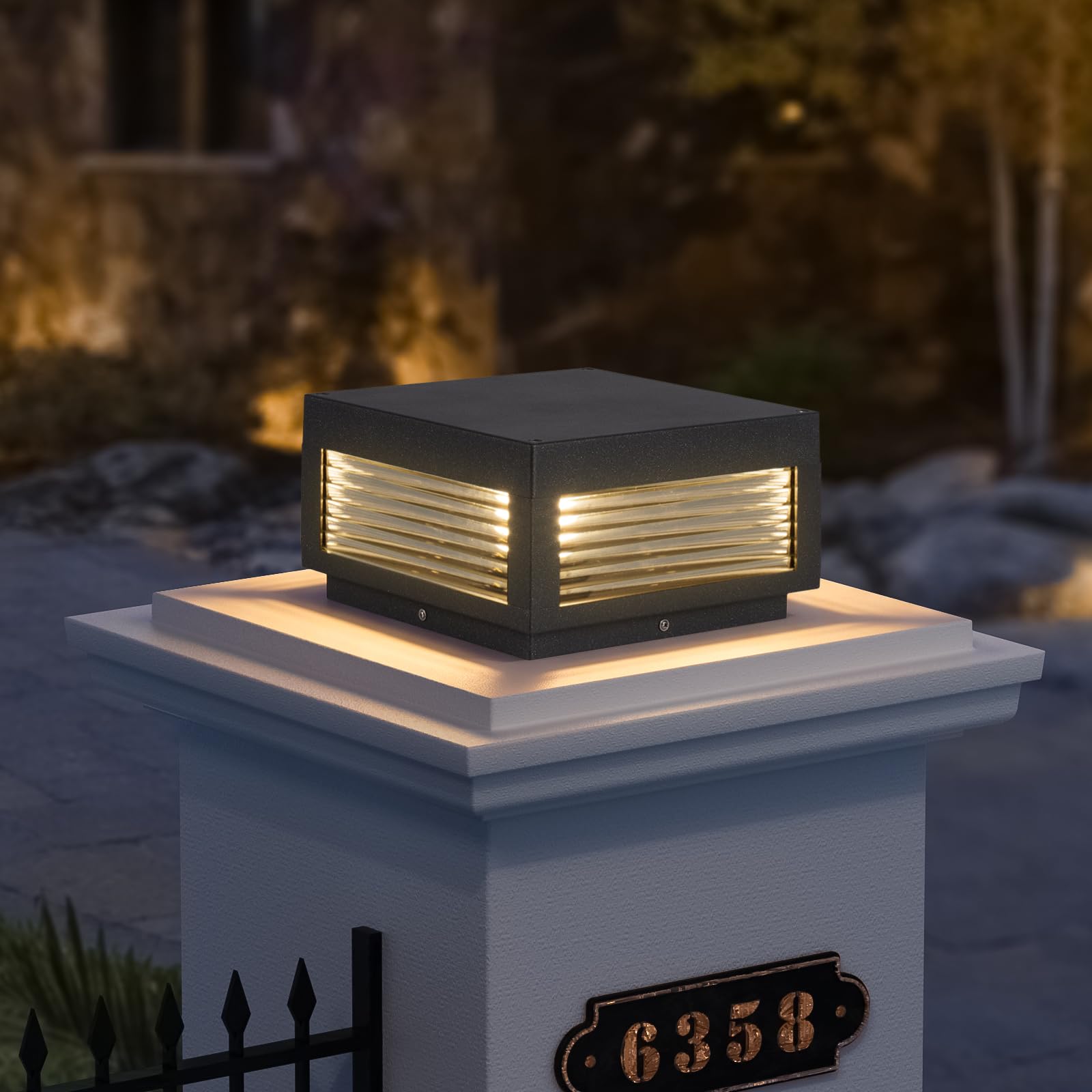 Photo 1 of MVBT Outdoor Post Lights Hard Wired, 9.8" Glass AC100-240V Column Light