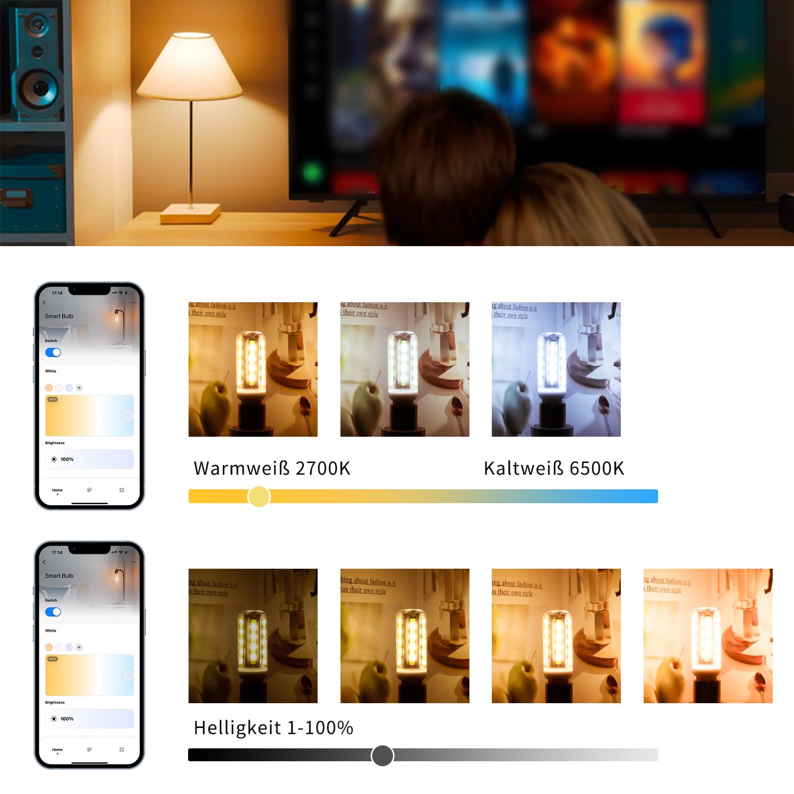 I-SHUNFA Lampadine LED G9 intelligenti Wi-Fi, dimmerabili in continuo, compatibili con Alexa/Google Home, AC 230V 2700K-6500K, luminosità regolabile 1%-100%, 4W, 400LM (2 Pack)