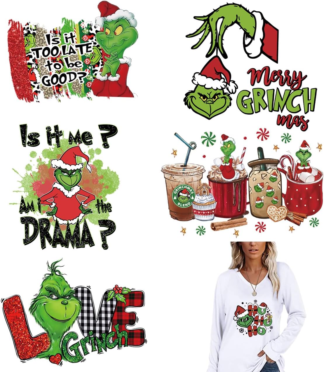 Christmas Heat Transfer Vinyls, Christmas Iron on Transfers