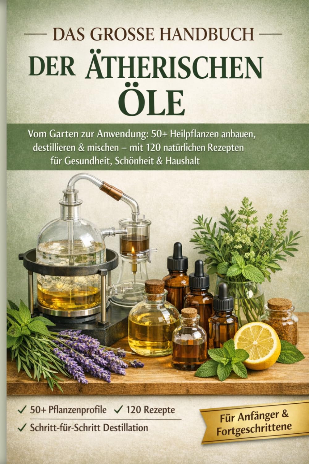 DAS VOLLSTÄNDIGE HANDBUCH DER ÄTHERISCHEN ÖLE: Vom Garten zum Heilmittel: 50+ Heilpflanzen anbauen, destillieren und mischen mit 120 natürlichen Rezepten für Gesundheit, Schönheit und Zuhause