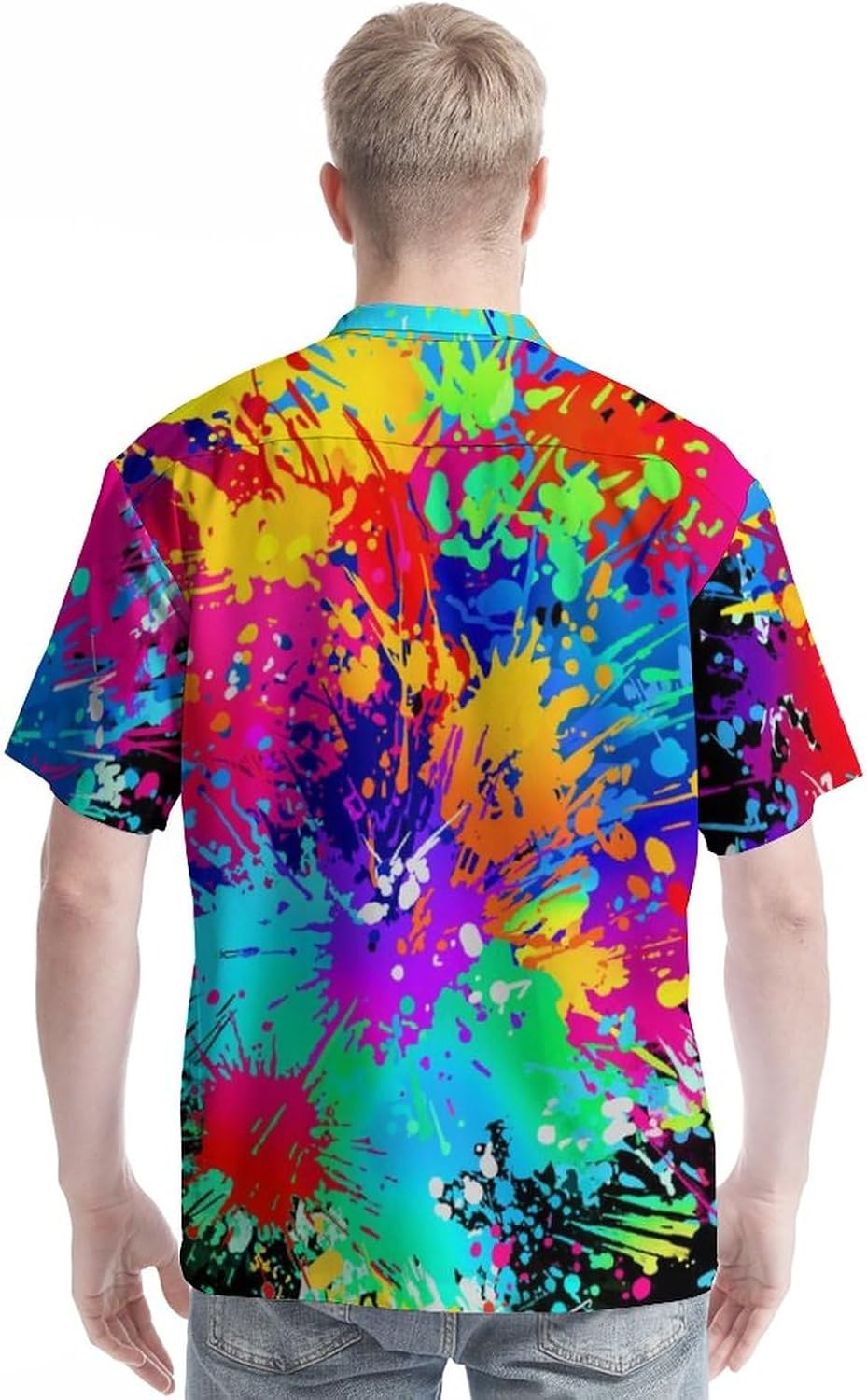 Hawaiian Shirt for Men Casual Button Down Shirt Short Sleeve Aloha Beach Shirt Party Shirt