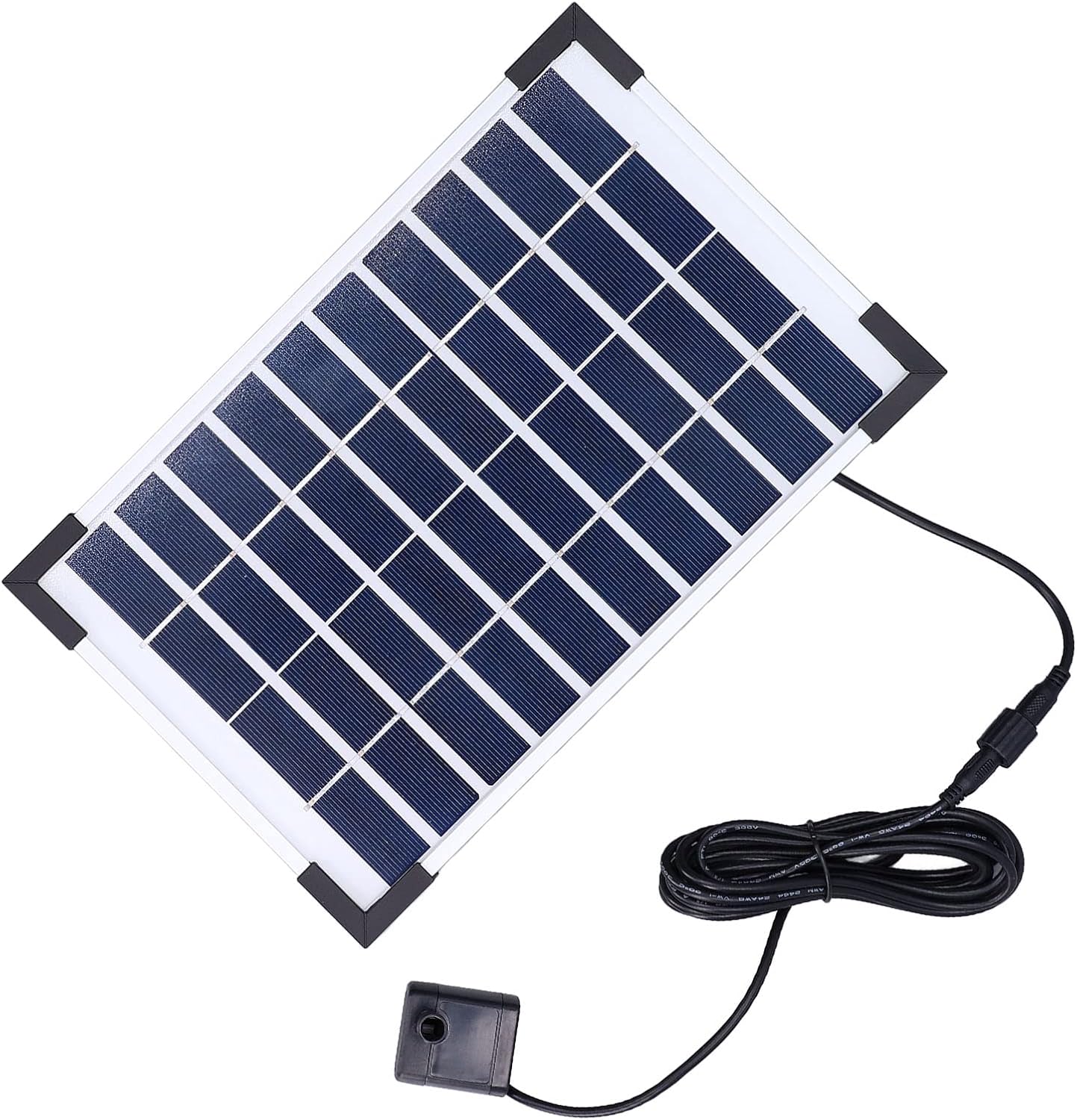 10V 5W Solar Fountain Kit Floating Solar Fountain Water Pump Kit with 8 Nozzles for Gardens Pools Fish Tanks Aquariums ABS Monocrystalline Silicon 27.5x17.5cm