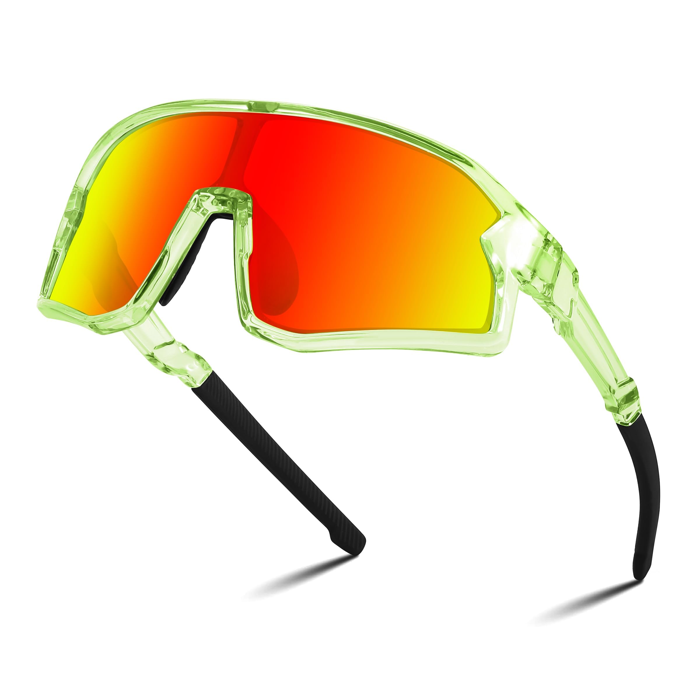 FEISEDY Jugendliche Kinder Sportbrille Polarisierte 6-15 Jahre Fahrradbrille UV400 Schutz Sport Sonnenbrille für Jungen Mädchen B0183