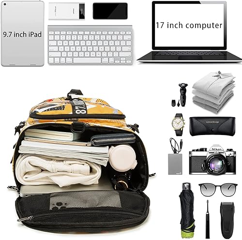 Miniatura 4 de Bolsa de lona para gimnasio, mochila negra impermeable para laptop, adecuada para senderismo, pesca, viajes, 40L, gran capacidad, moderna, ligera,