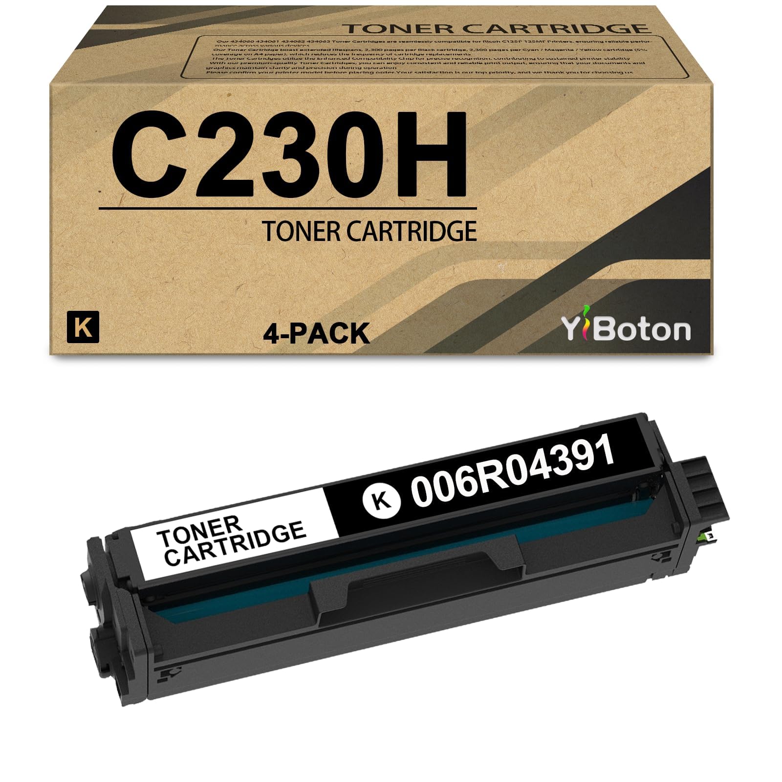 High Yield C230 C235 Black Toner Cartridge with New Chip 006R04391 Toner Compatible for Xerox C230 C235 Multifunction Printers