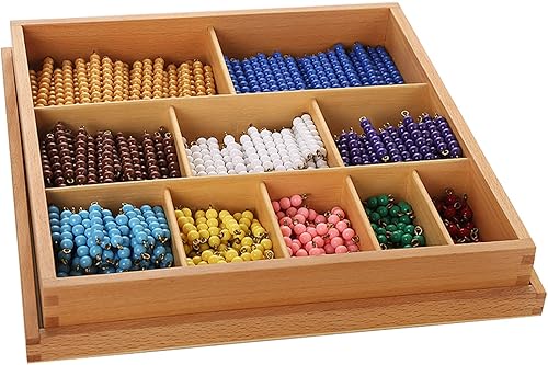 Miniatura 7 de Leader Joy Montessori Matemáticas Materiales Decanomio con caja para aprendizaje preescolar temprano juguete