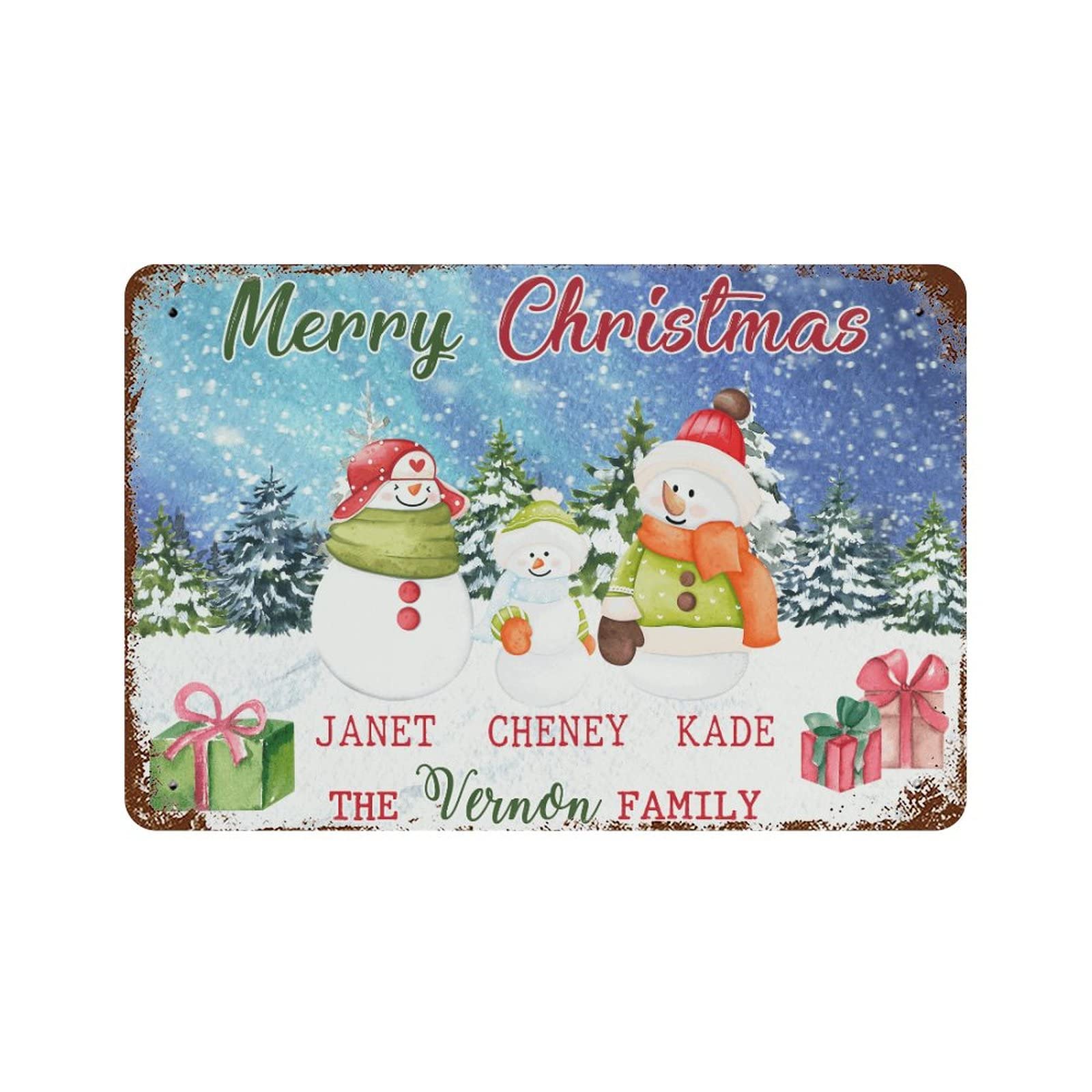 Panneau en métal Merry Christmas pour embellir les murs de votre garage