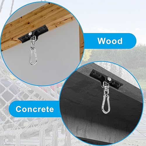 Miniatura 3 de YZZHAJ Soporte de pared para colgar bolsas de boxeo en el techo, ganchos de suspensión de columpio resistentes, capacidad de peso de 300 libras,