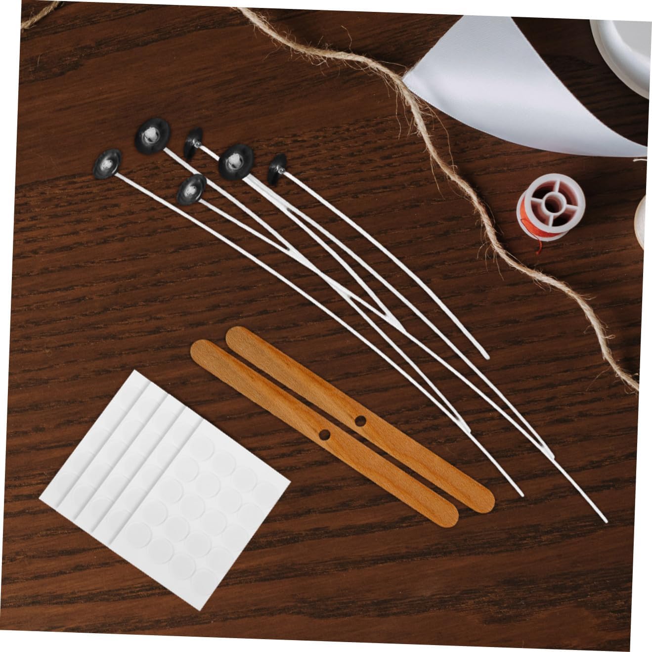 Homoyoyo Wooden Candle Wick Holders for Candle Making Kit Supplies