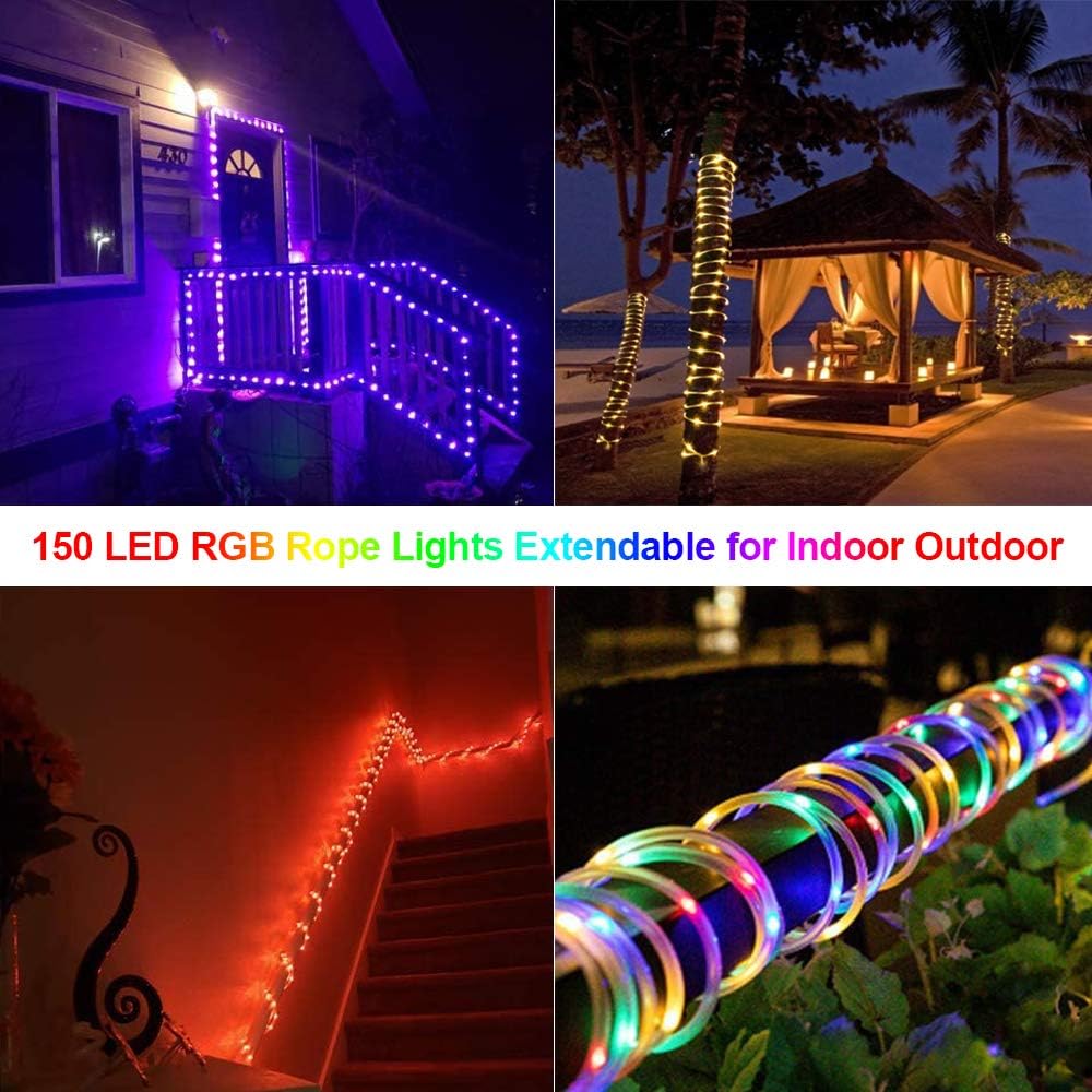 Holiday Deals ๐ LED Rope Lights, GreenClick 150 LED 17 Colors Changing Rope Lights Connectable with Remote Timer Dimmable Waterproof Twinkle Tube Rope Lights for Wedding Christmas Party Indoor Outdoor Decorations 70% Off Discount LED Rope Lights, GreenClick 150 LED 17 Colors Changing Rope Lights Connectable with Remote Timer Dimmable Waterproof Twinkle Tube Rope Lights for Wedding Christmas Party Indoor Outdoor Decorations