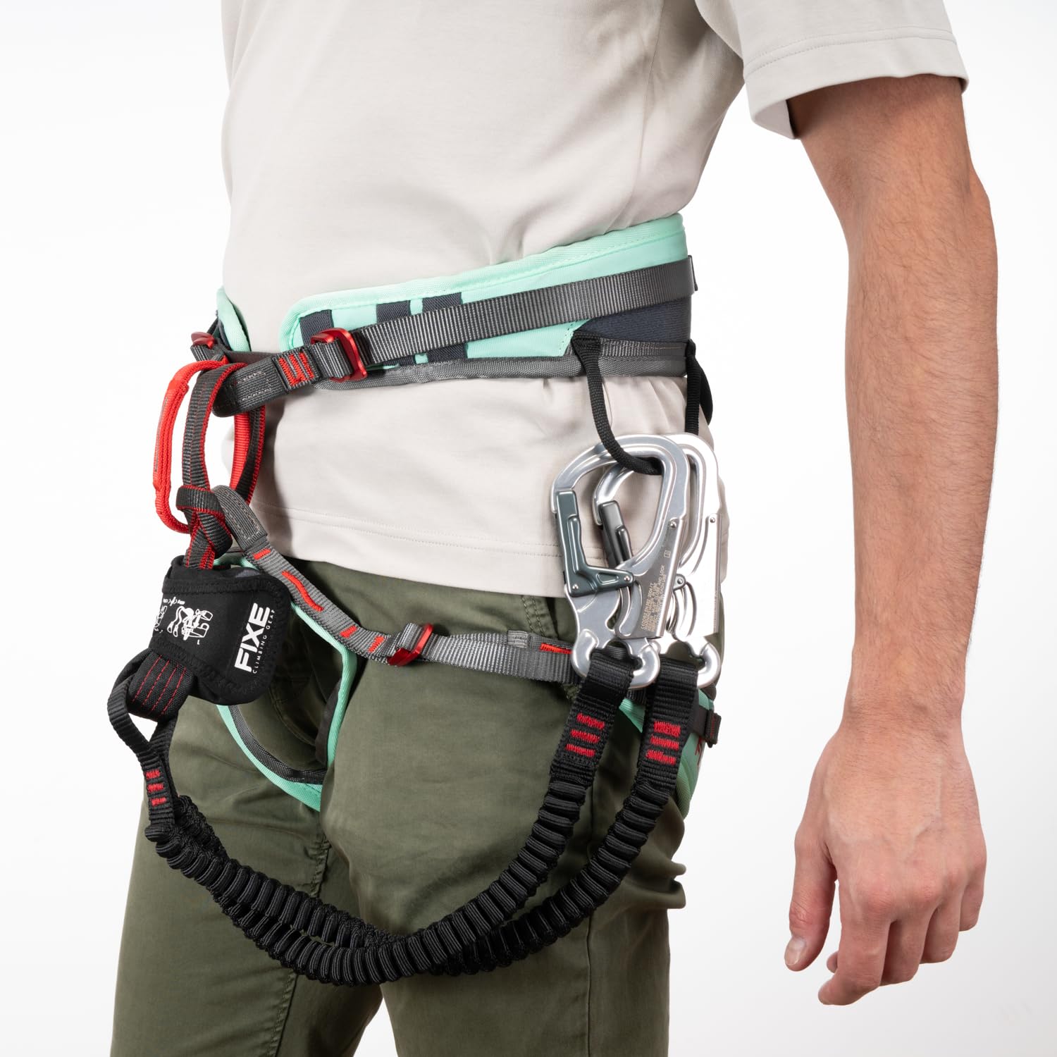 Fixe - Via Ferrata Ferratum Cinchless, système breveté sans étranglement harnais, design compact et léger, bras extensibles PES, mousquetons double fermeture, EN958:2024