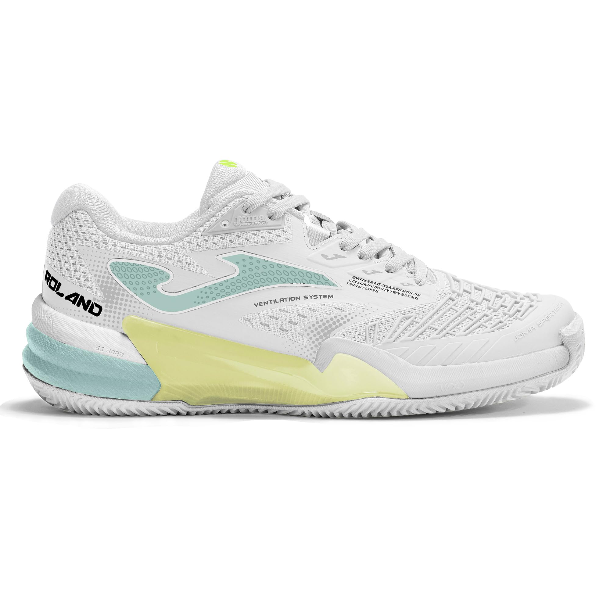 Joma Tenis Zapatilla para Mujer Roland, 37-43 - Clay - Suela Reactive Ball Que Absorve Impactos y Evita Torsiones en Articulaciones -