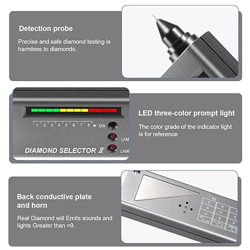 Miniatura 5 de Diamond Selector II - Probador de diamantes Selector de diamantes, probador de moissanita, probador de diamantes para principiantes y expertos,