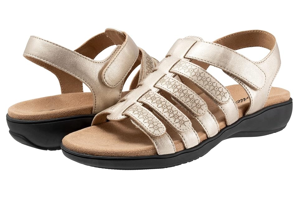Trotters Tiki Laser (Gold Metallic) Women's Sandals INTERNATIONAL SHIPPING