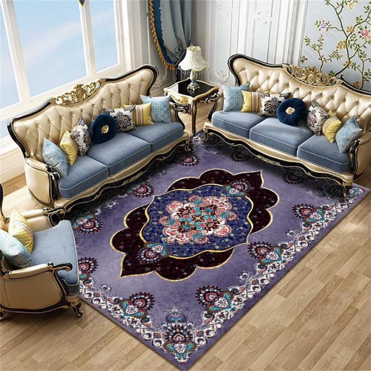 Terassenteppich Terassen Teppich Bereich Restaurant Teppich Retro Wohnzimmer Teppich pflegeleicht Teppich Kinderzimme 200X260CM