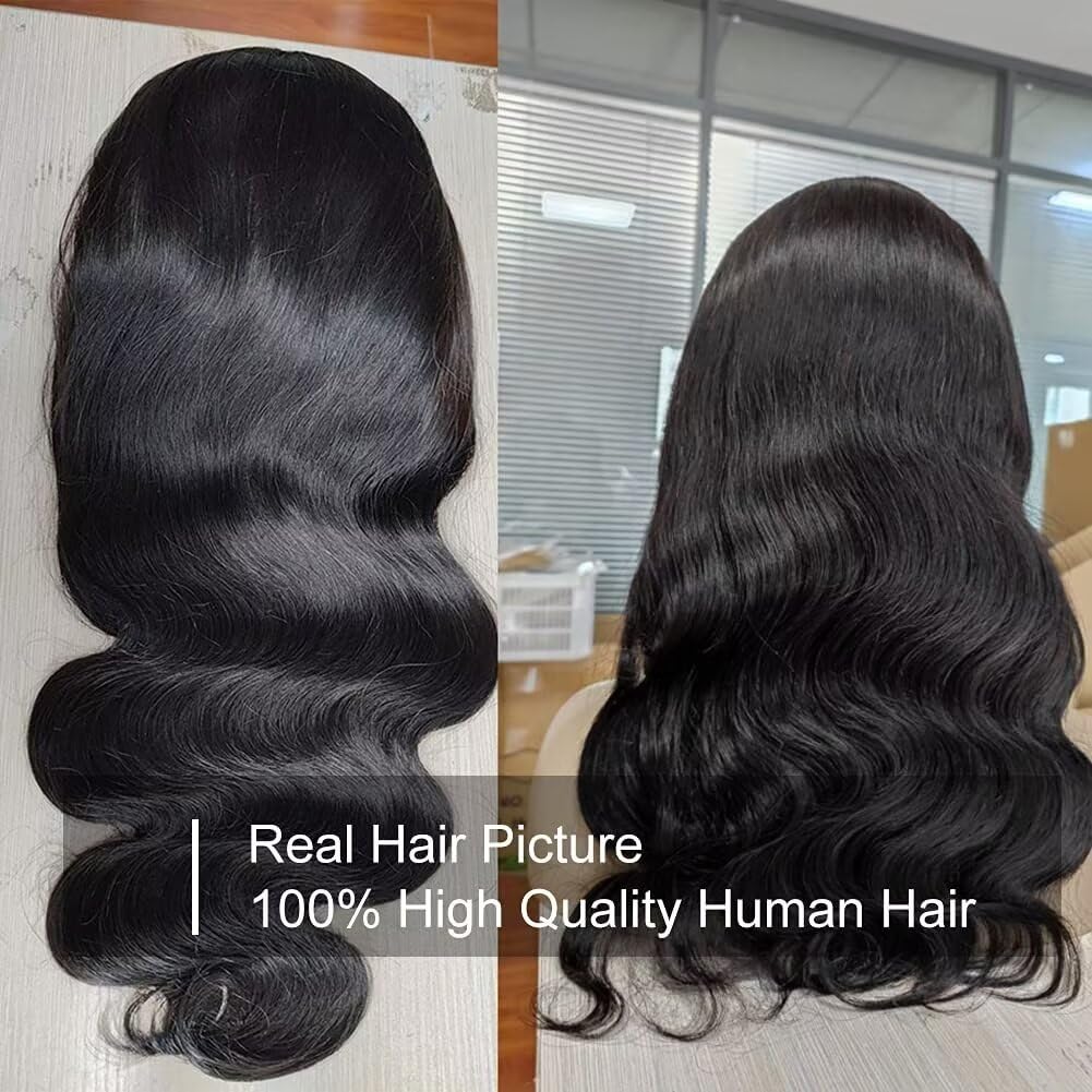 Perücke Mit Stirnband Echthaar Schwarz 22 Zoll Headband Wig Human Hair Body Wave Perücke Damen Echthaar Perücke Wear And Go Glueless Wigs Human Hair Brazilian Virgin Human Hair Wigs For Black Women