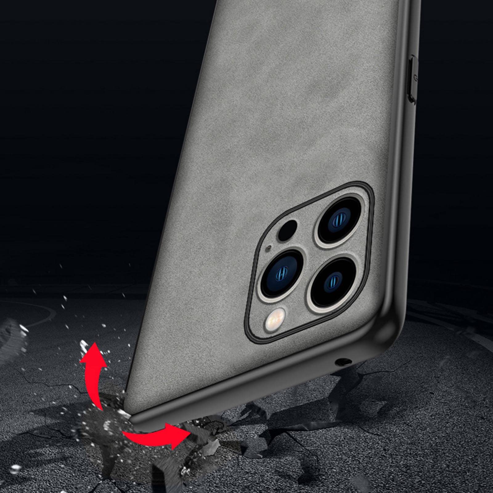 Hülle für iPhone 13 Mini/13/13 Pro/13 Pro Max, Premium Leder Handyhülle mit Camera Guard Ultra Dünn Kratzfeste Rundumschutz Case Schutzhülle,Braun,13 6.1"