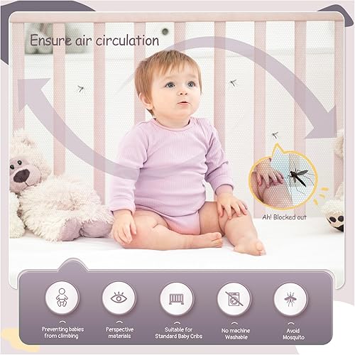 Miniatura 4 de Tienda de campaña para cuna, red de seguridad para cuna emergente de escalada con fácil instalación, tela de malla transpirable, red de cunas de
