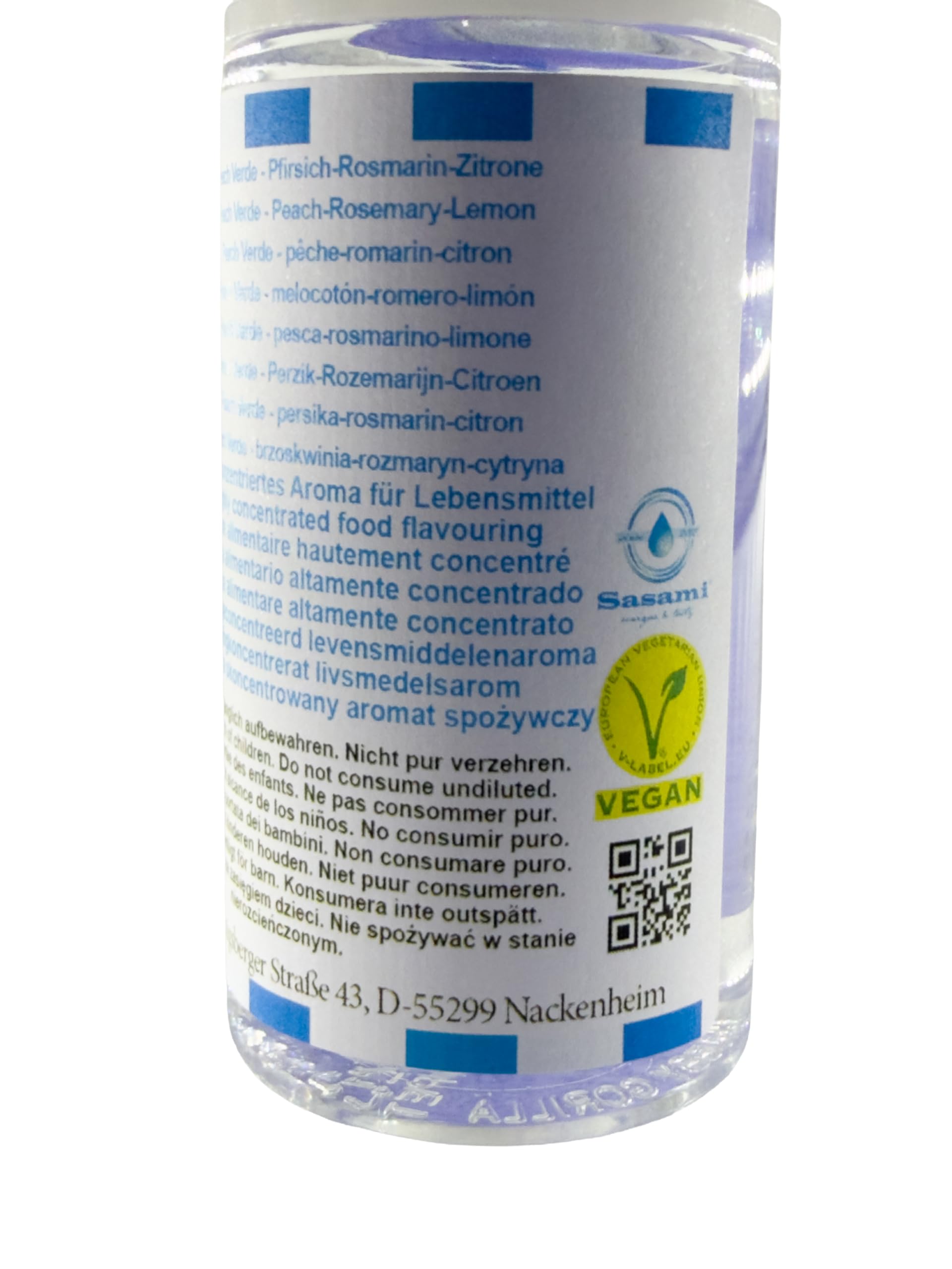 Peach Verde - Pfirsich-Rosmarin-Zitrone Aroma Konzentrat - Vegan - Sasami - 100ml