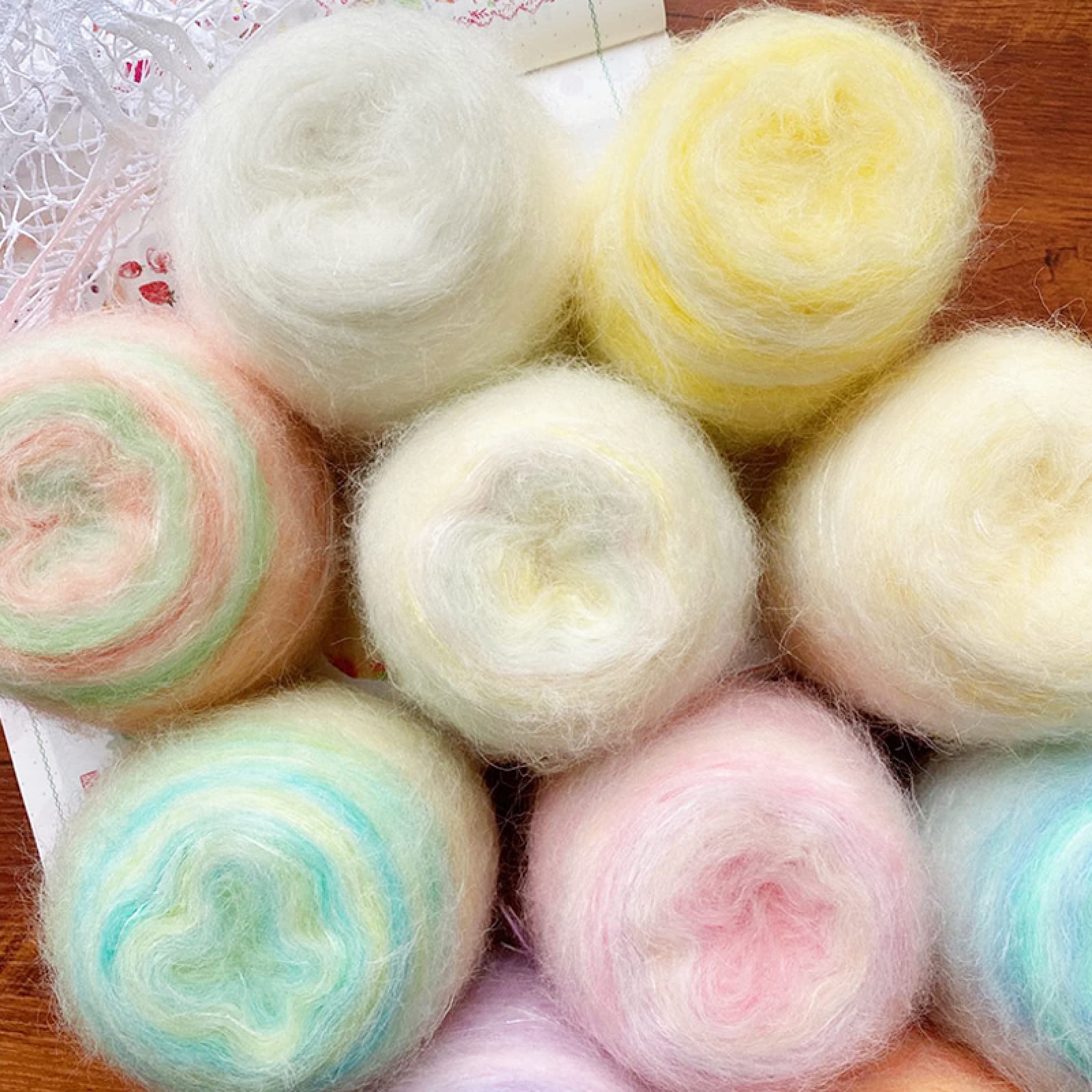 50 G/Knäuel, Regenbogen-Wollgarn, Plüsch, Feine Wolle, Häkeln, Handstrickgarn Zum Selbermachen Für Pullover, Decke, Hautfreundlicher Faden,AX01,6PC