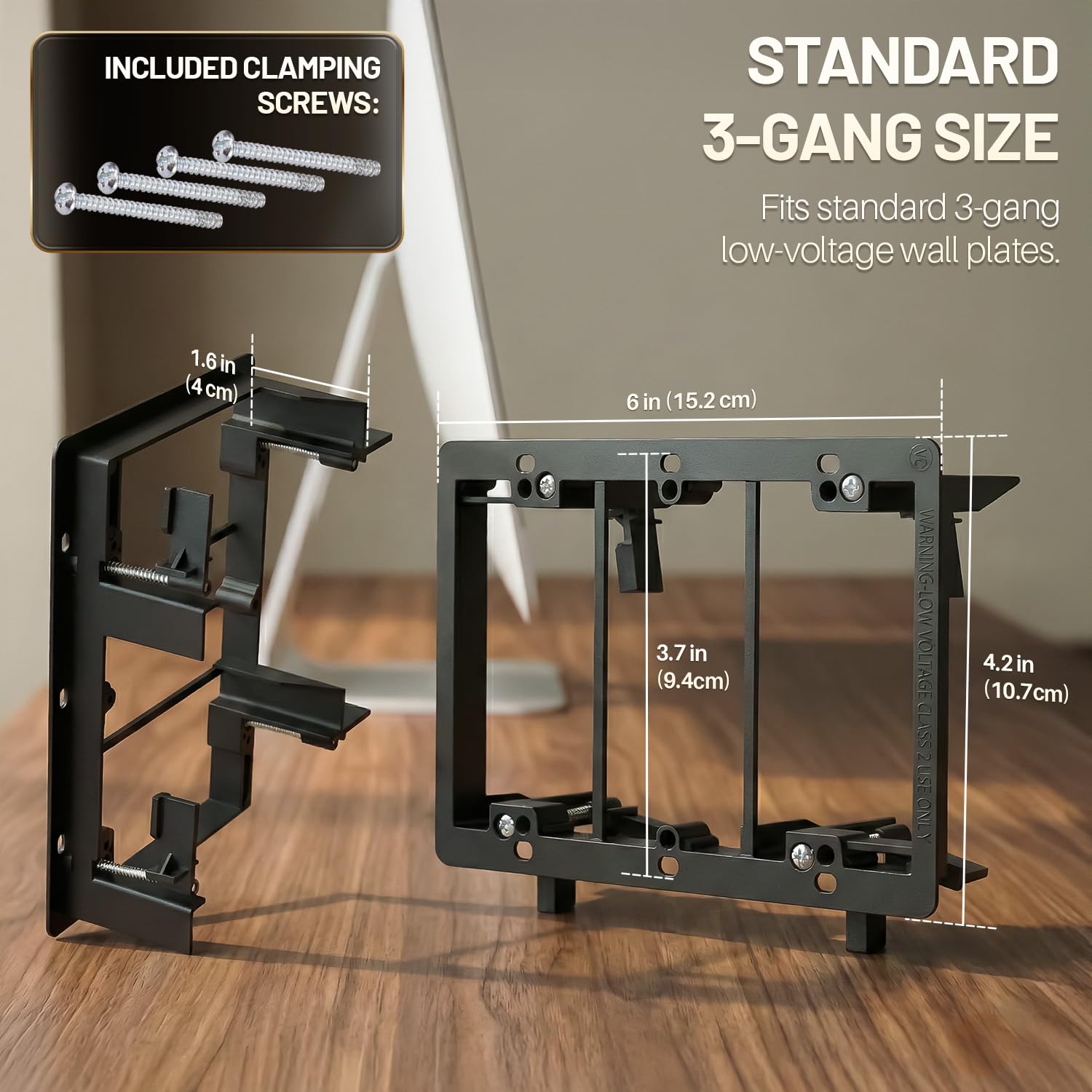 TNP 1 Gang Low Voltage Mounting Bracket, Old Work Drywall Box, Black — Amazon image 6