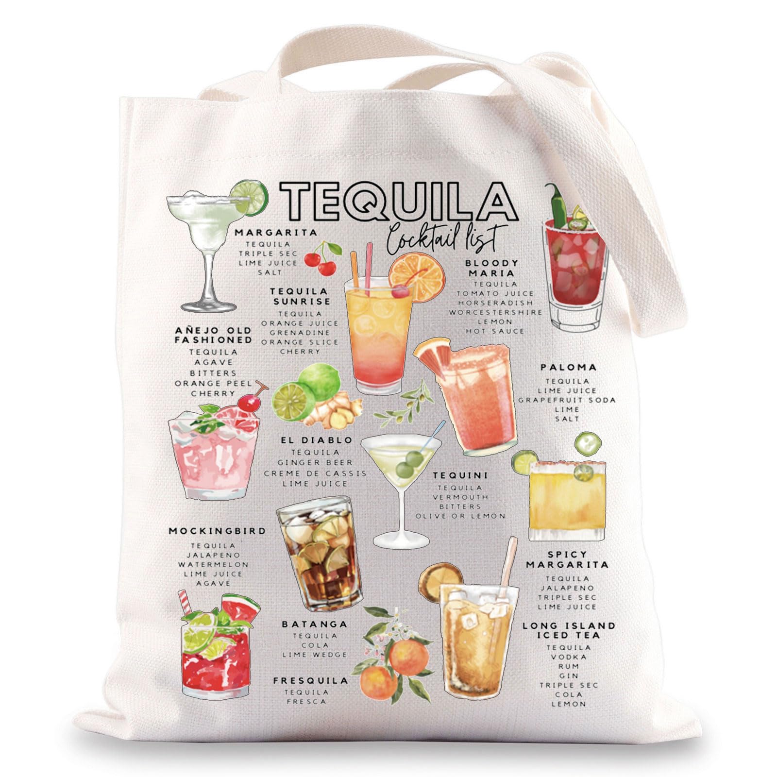 BWWKTOP Funny Tequila Tote Bag Tequila Lover Gifts Tequila Shoulder Bag Tequila Drinker Gifts