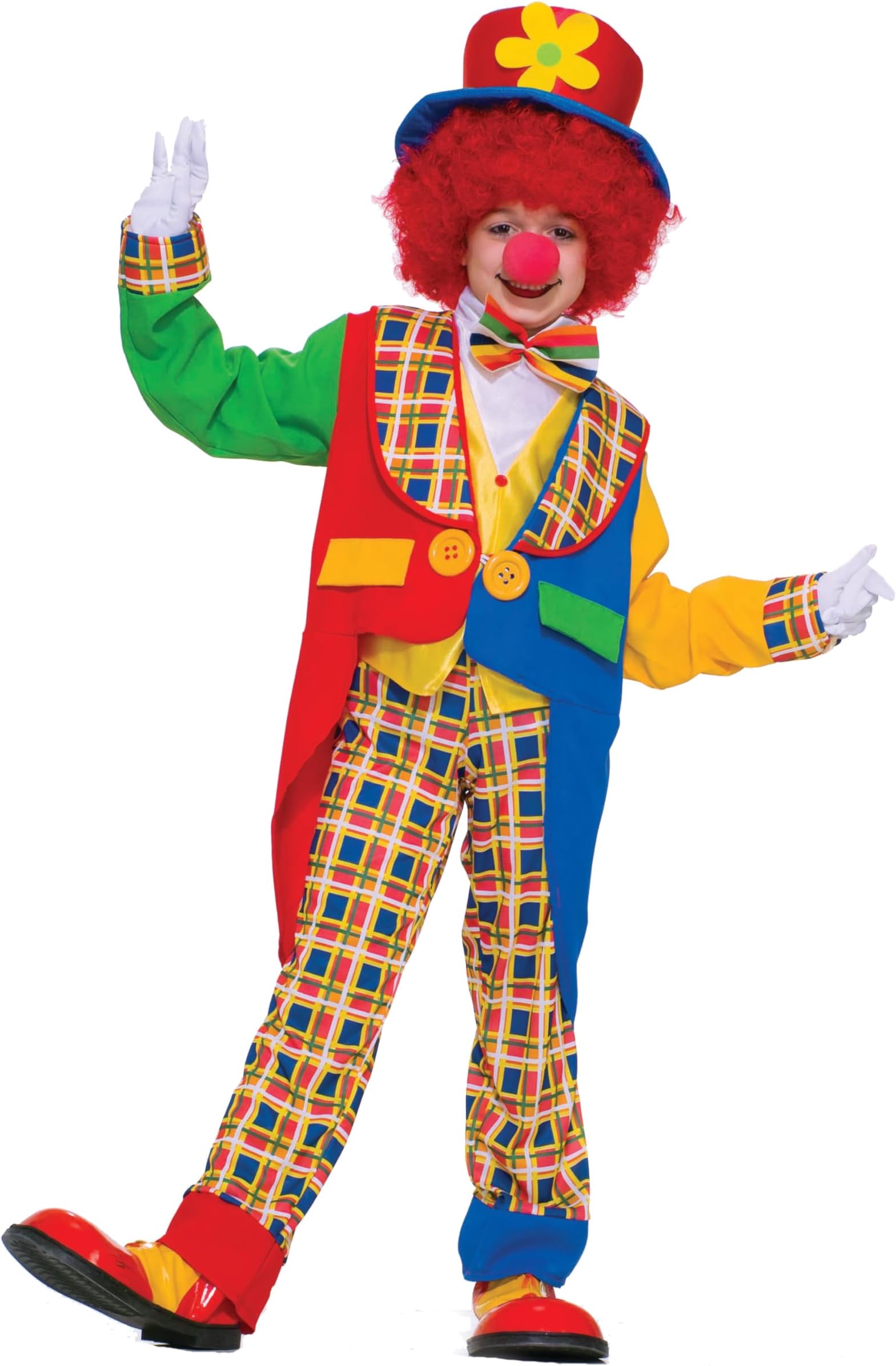 Rubies Clown On The Town Costume for Kids, Unisex Large