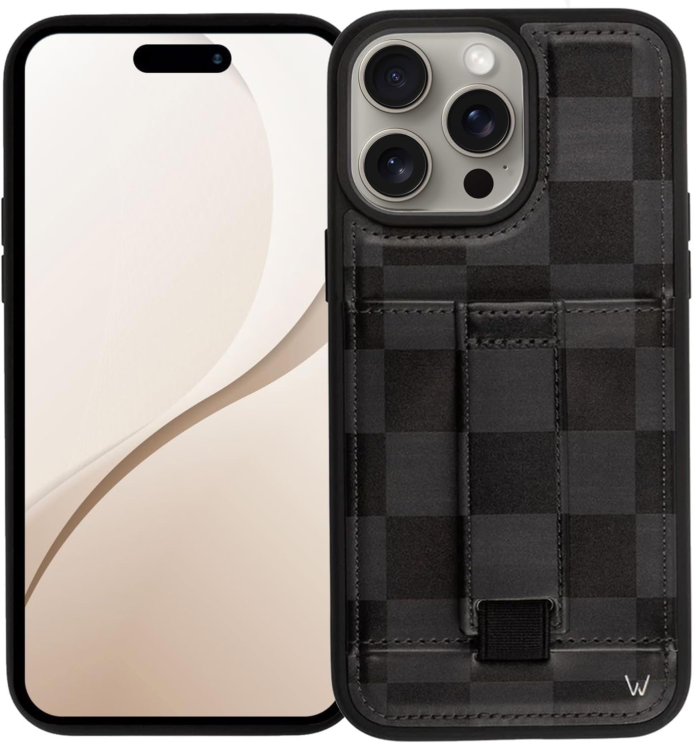 WALLI CASES for iPhone 16 Pro Max Case Aesthetic Wallet Phone Case Card Holder, Securely Holds up to 2 Cards - Cute, Trendy Phone Cover for Women, fits iPhone 16 Pro Max, with Kickstand & Finger Strap