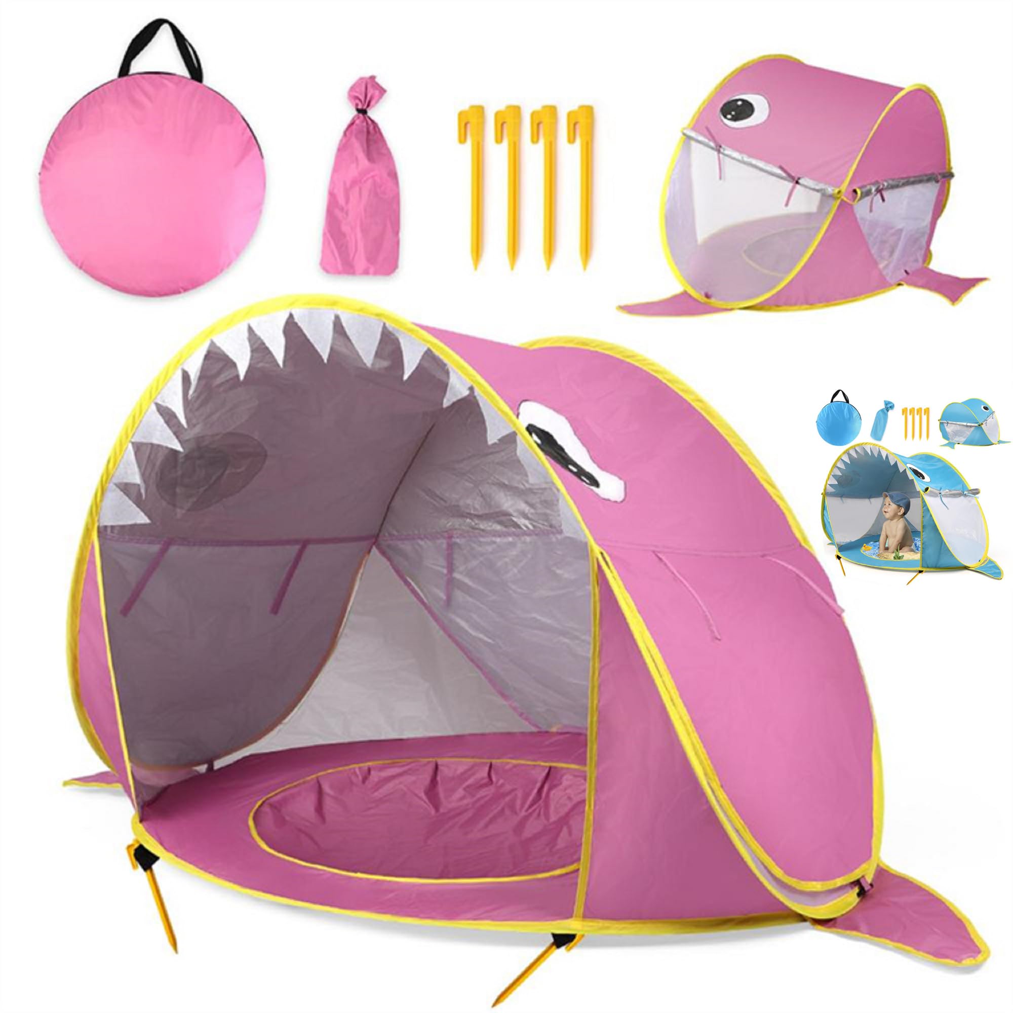 Tienda Playa Bebe - Tienda de Playa Refugio Playa Cortavientos Playa Carpa Playa Tienda Playa Bebe UV 50 Carpa de Playa Tienda Bebe Playa Refugio Playa Bebe Tienda Campaña Playa Carpa para Playa