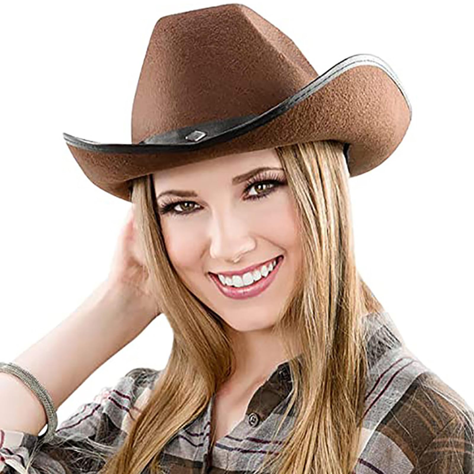 Comforso 2 Sztuki, Teksański Kapelusz Kowbojski dla Dorosłych, Fantazyjne Akcesoria Imprezowe, Czapka Outdoorowa, Dziki Zachód, Wiejski Zachodni Farmer, Western